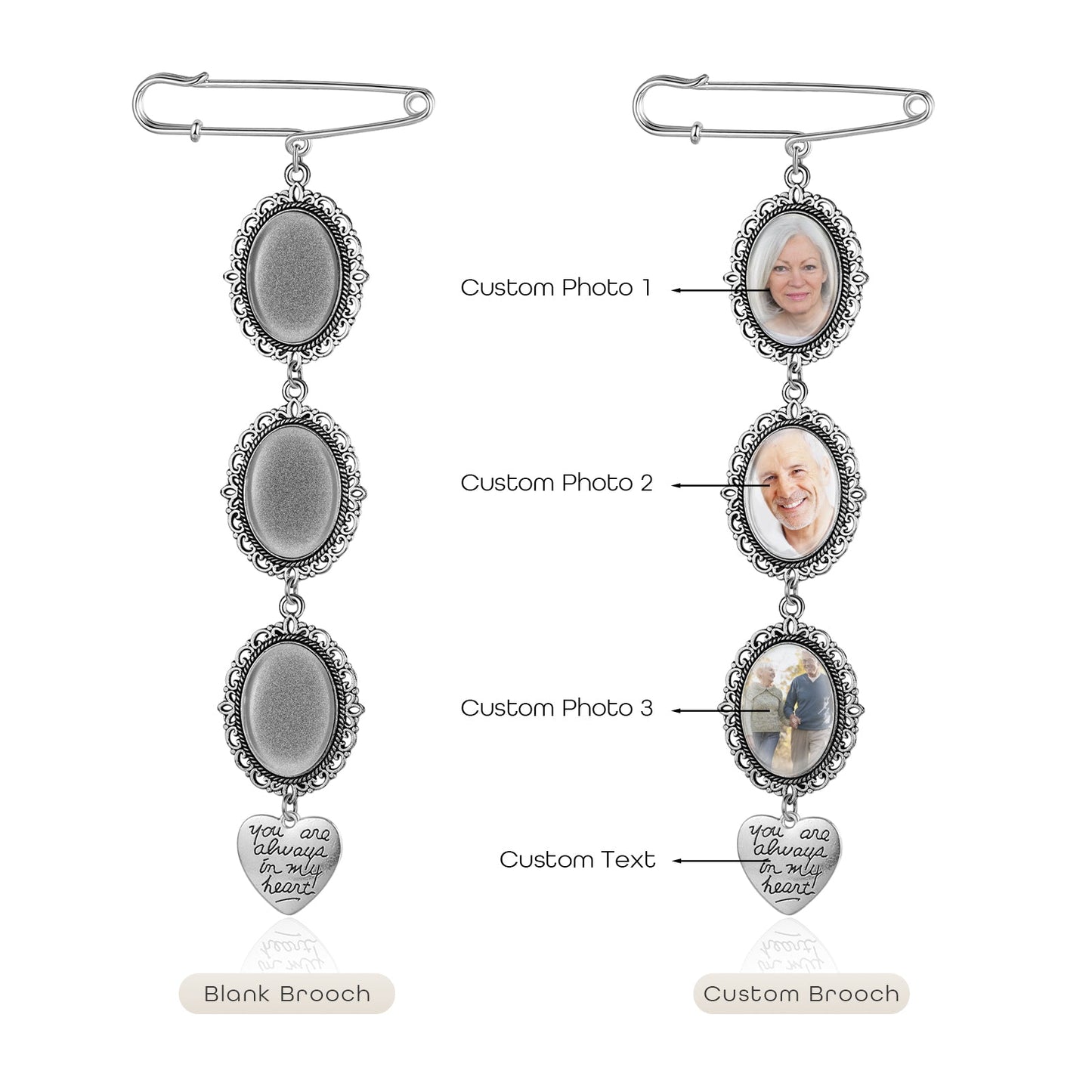 Custom Photo Brooch