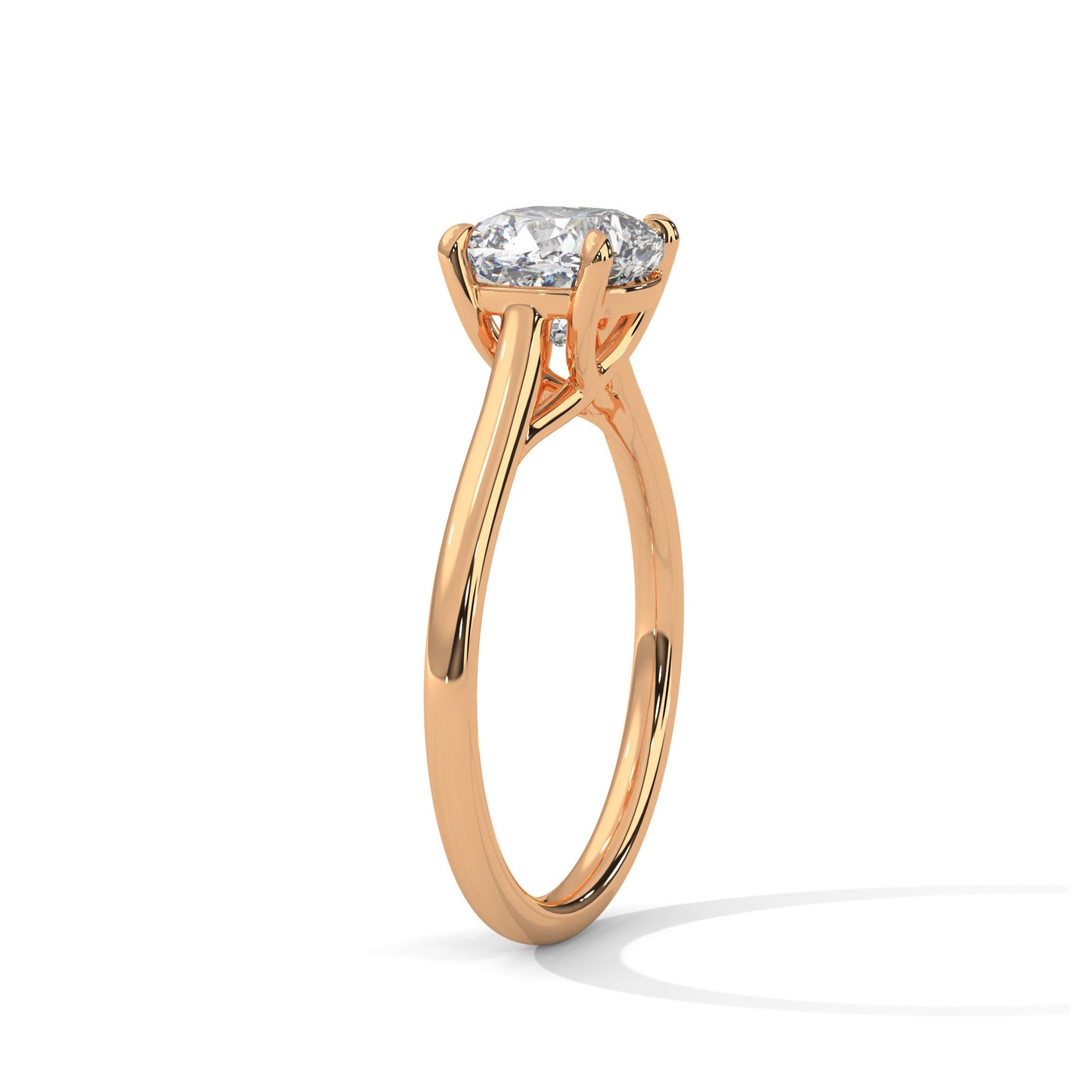 1 Carat Cushion Cut IGI Certified Lab Grown Diamond Solitaire Engagement Ring