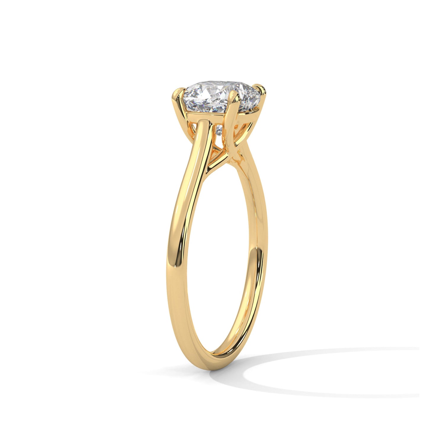 1 Carat Cushion Cut IGI Certified Lab Grown Diamond Solitaire Engagement Ring