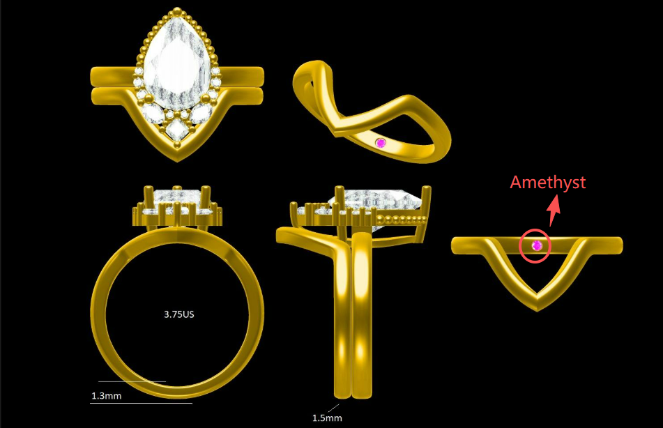 Custom Wedding Band for Jacqueline Rosetti