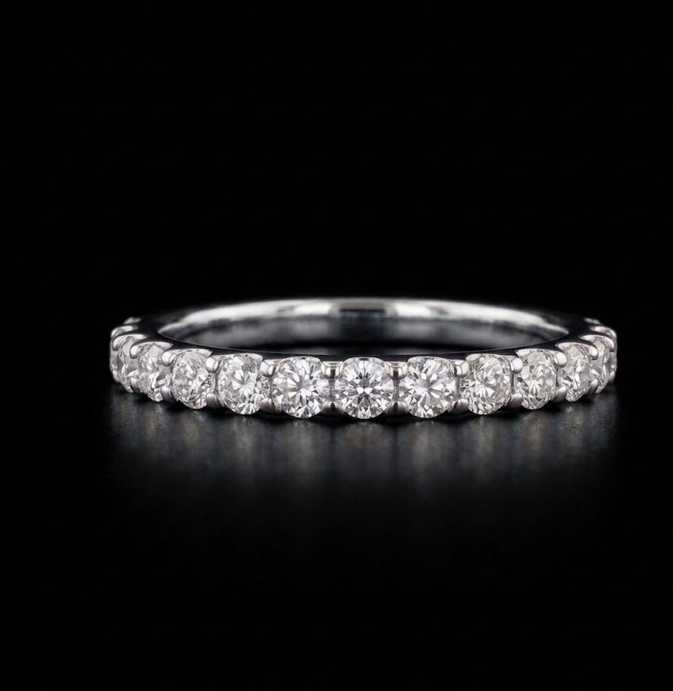 Custom Eternity Diamond Wedding Band 14K Gold