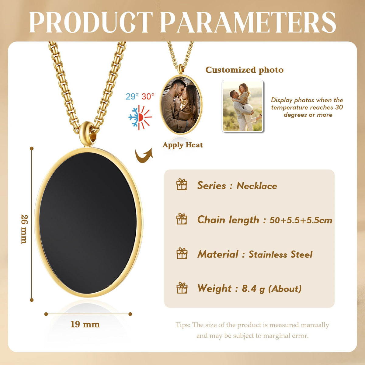 Custom Photo Thermal Necklace