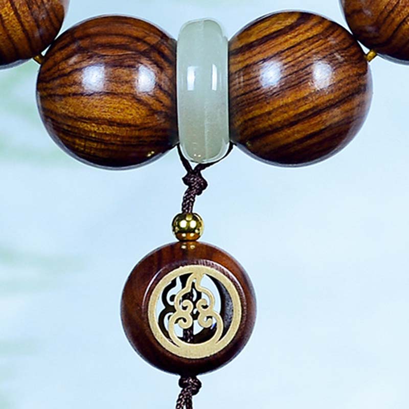 Fortune Jewel Rosewood Warmth Calm Gourd Charm Bracelet