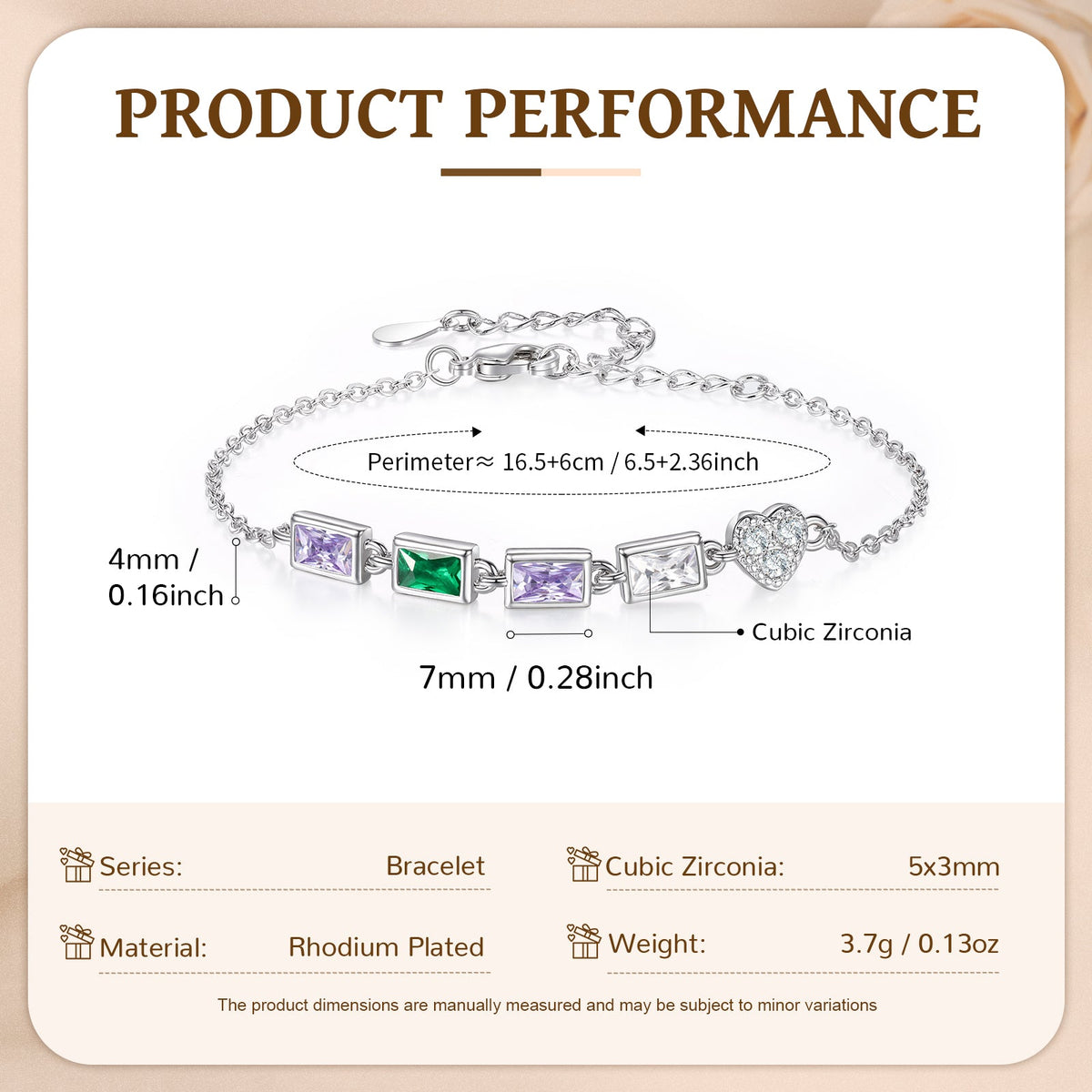 Customer Birthstone Bracelet