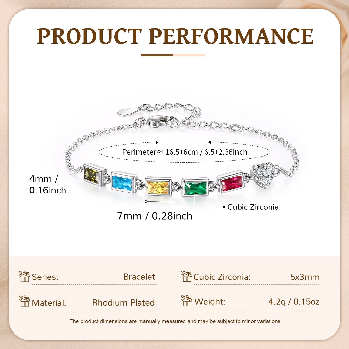 Customer Birthstone Bracelet