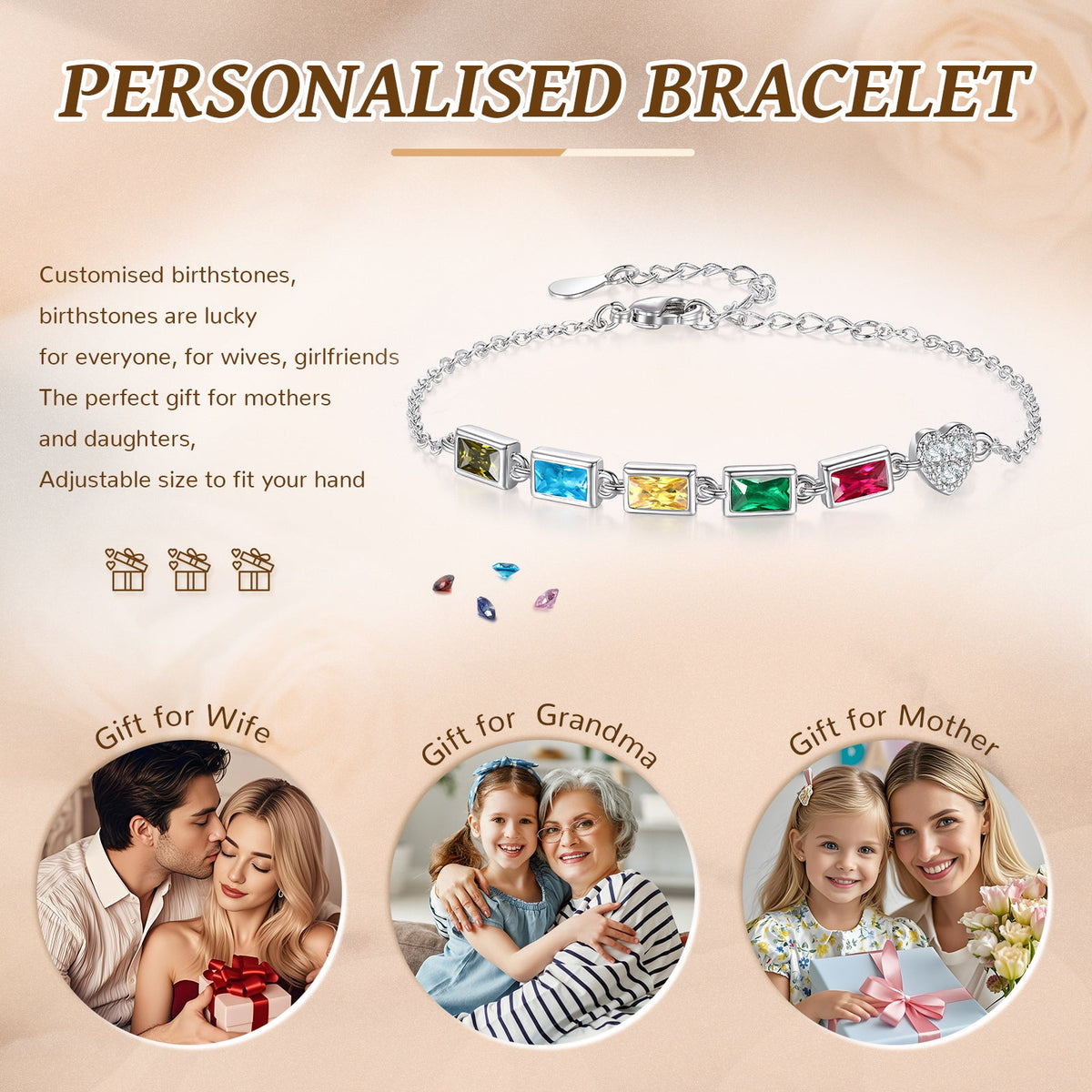 Customer Birthstone Bracelet