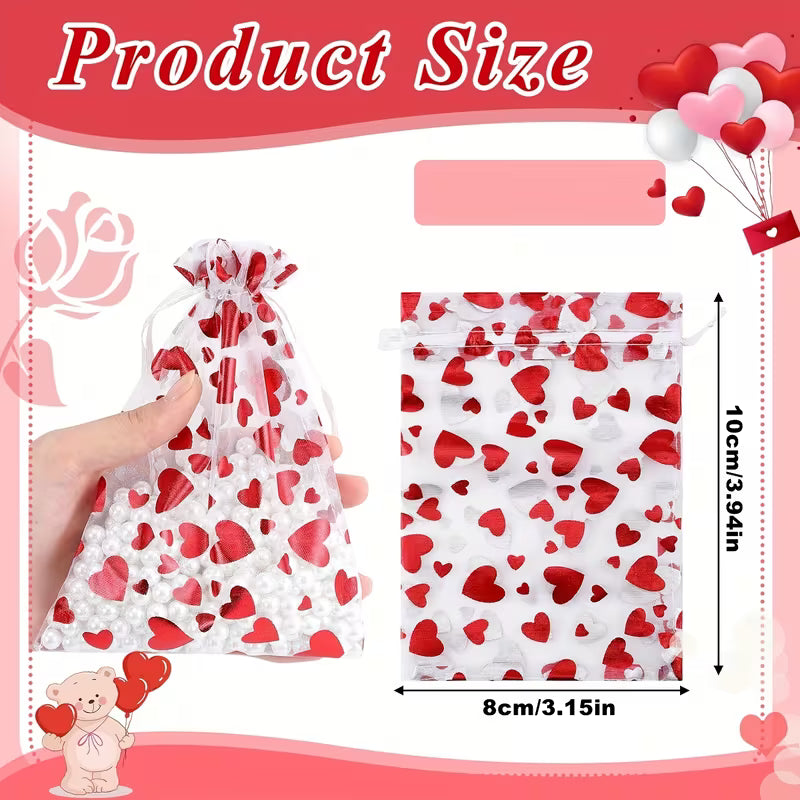 Heart (Love) Organza Bag