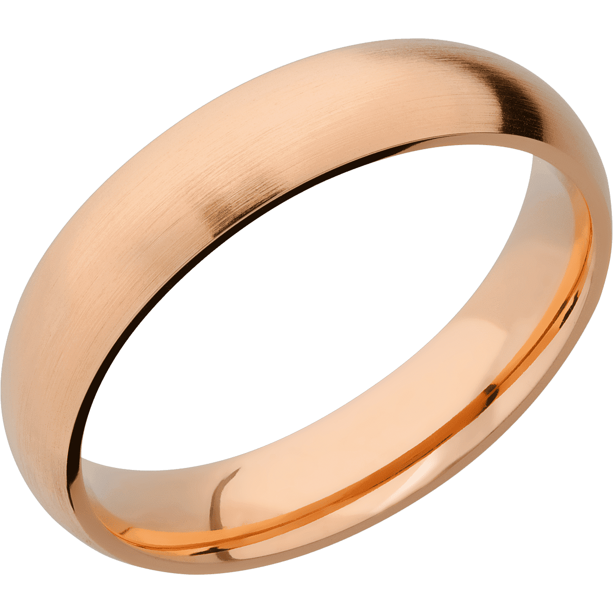 14K Rose Gold + Satin Finish