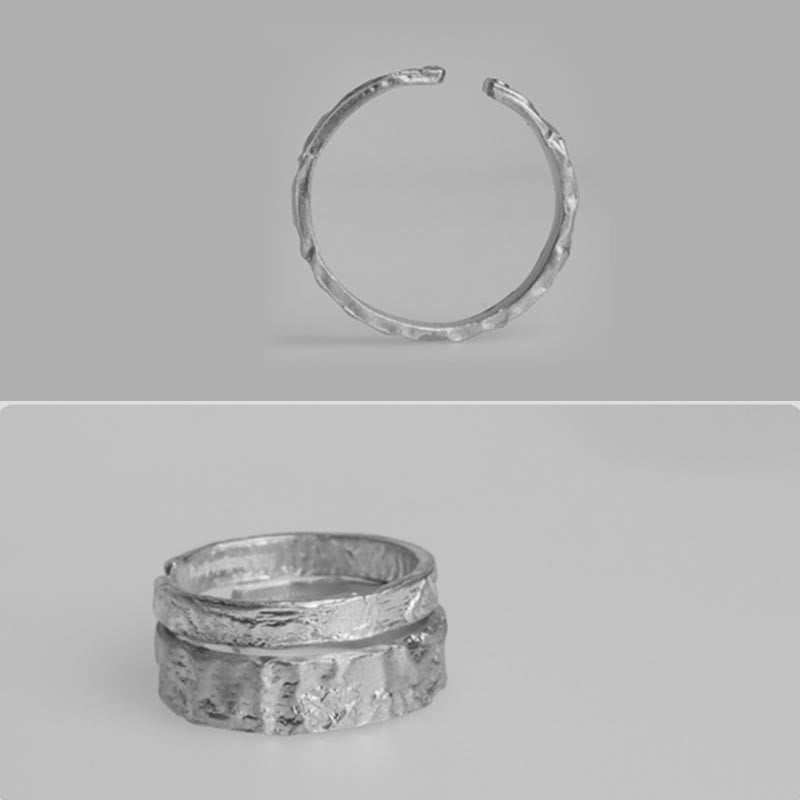 Fortune Jewel 925 Sterling Silver Simple Design Blessing Couple Ring