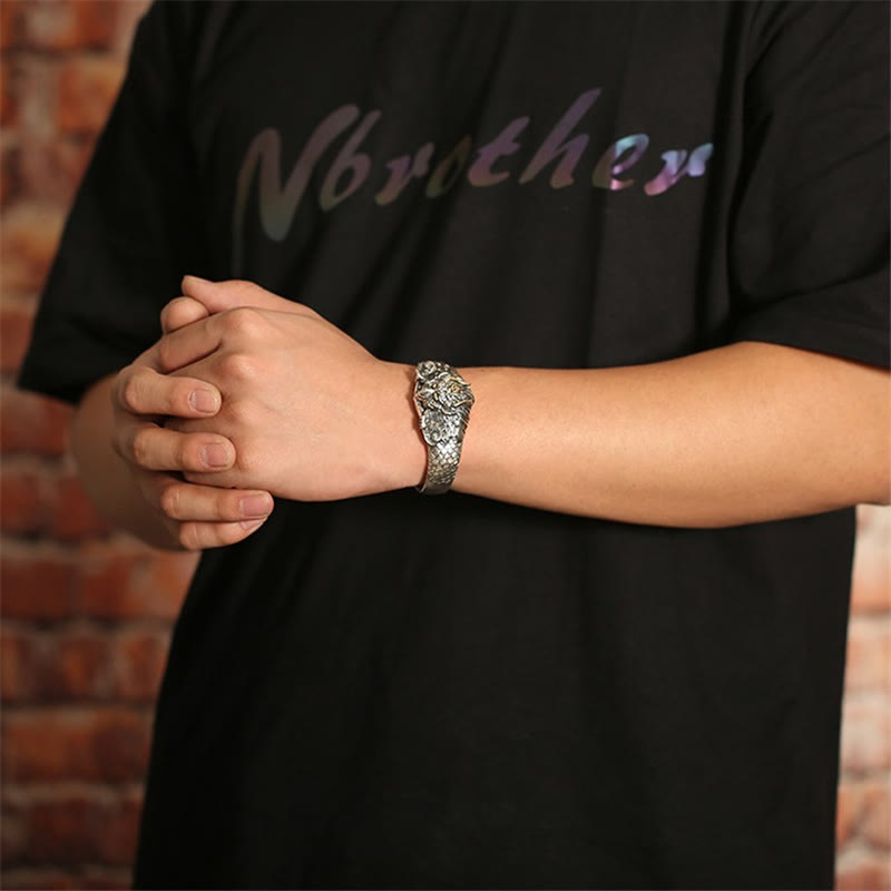 Fortune Jewel Tibetan Garuda Bird Wisdom Protection Bracelet Bangle