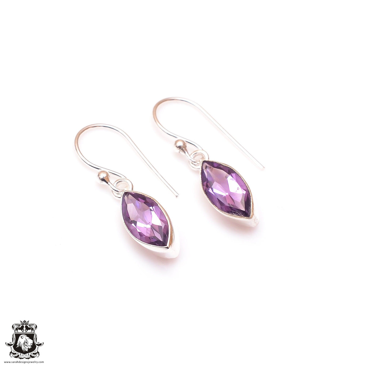 Amethyst Dangle & Drop Earrings 925 Solid (Nickel Free) Sterling Silver Earrings WHOLESALE price / Made in Canada Minimalist Earrings ER11
