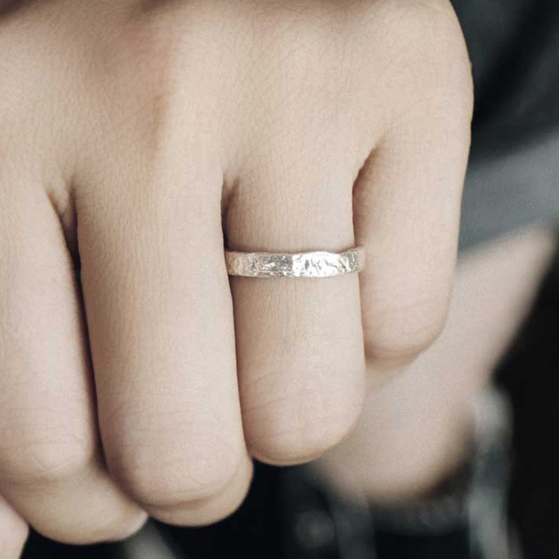 Fortune Jewel 925 Sterling Silver Simple Design Blessing Couple Ring
