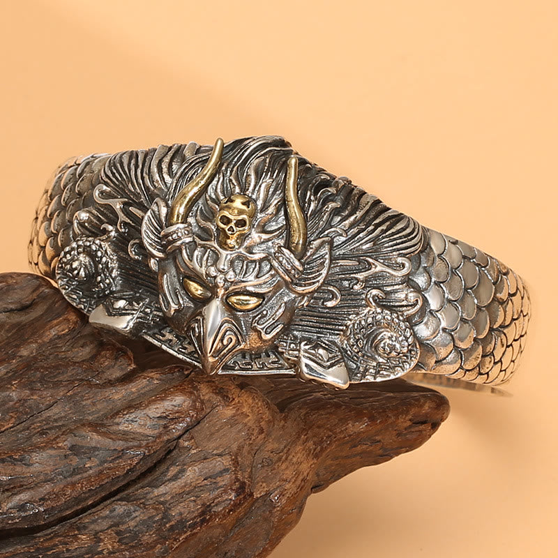 Fortune Jewel Tibetan Garuda Bird Wisdom Protection Bracelet Bangle