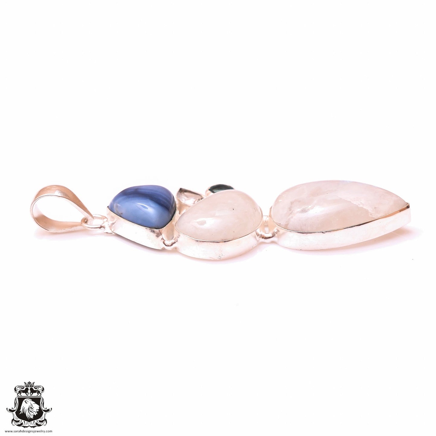 Rainbow Moonstone Owyhee Opal Pendant & 3MM Italian Chain P9999