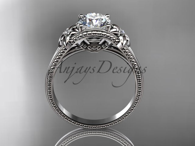 1 CT Lab Grown Diamond Engagement Ring Nature Inspired Ring Dainty
