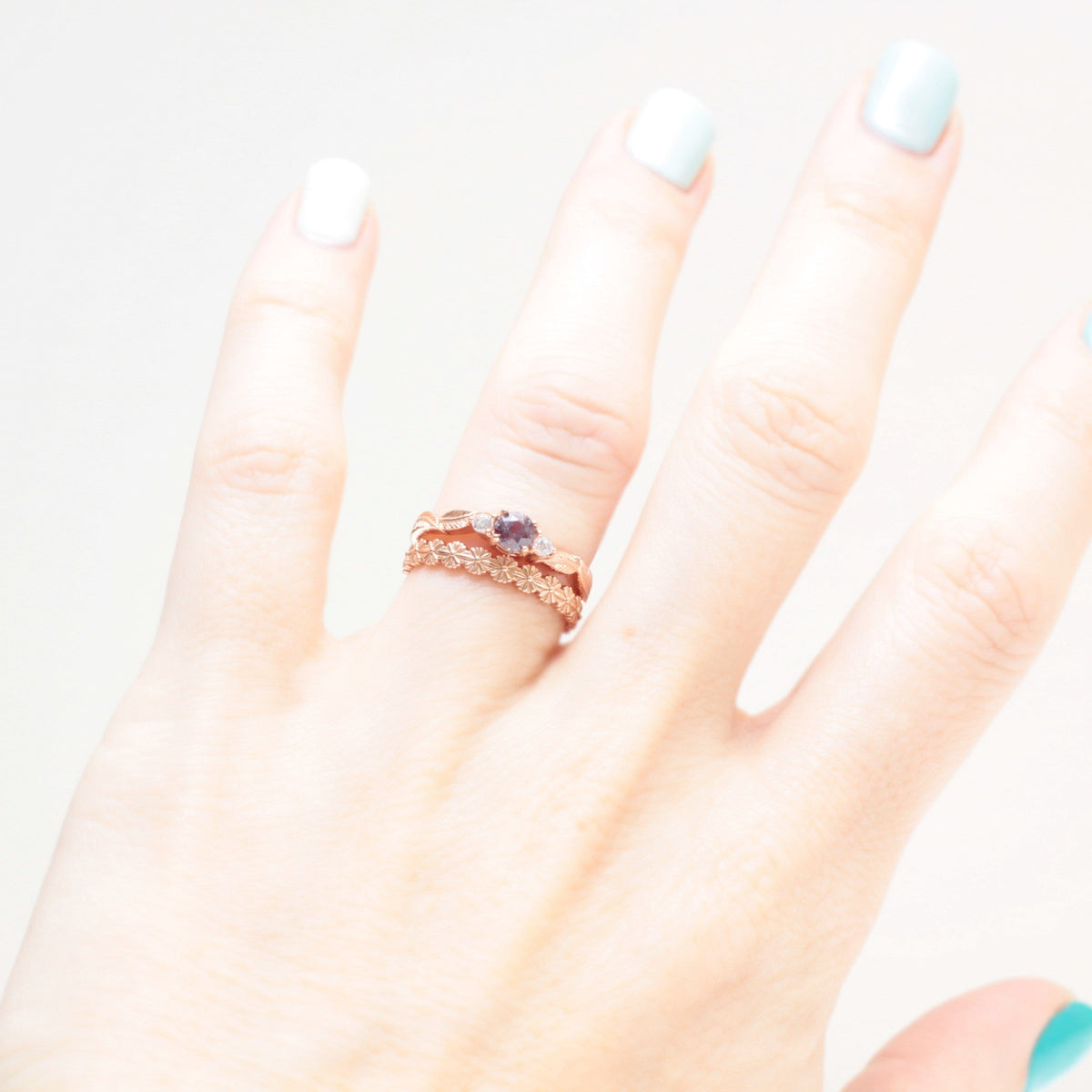Daisy eternity wedding ring