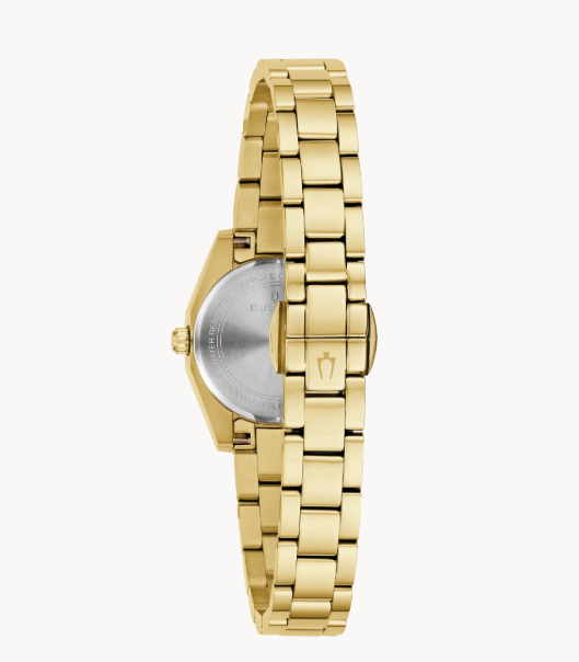 Lady's Gold-Tone Bulova "Surveyor" with Light Pink Dial