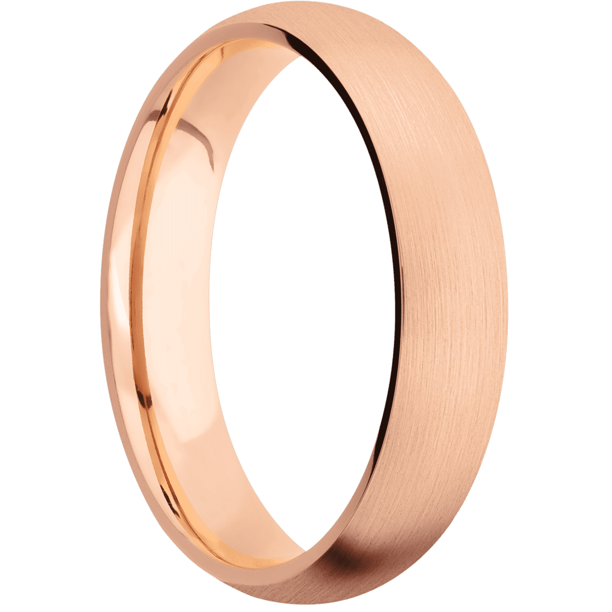 10K Rose Gold + Satin Finish
