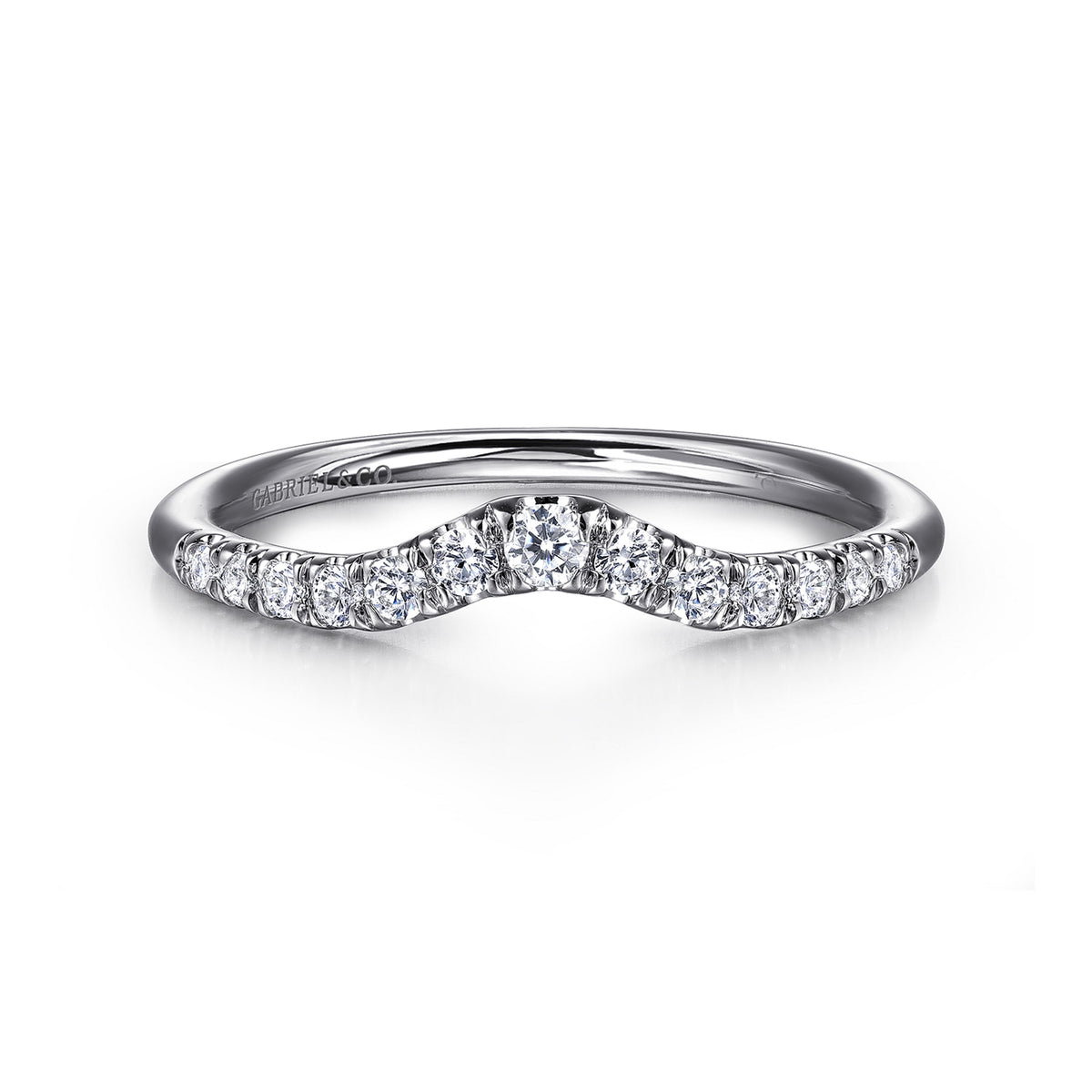 Diamond Curved Wedding Ring