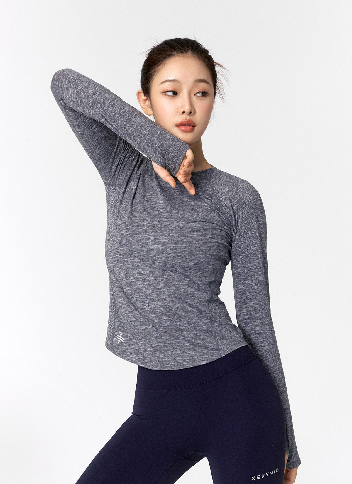 Soft Peach Finger Hole Long Sleeve