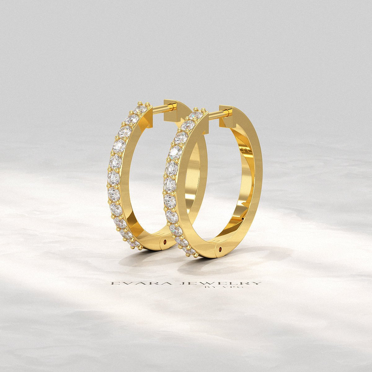 Diamond Half Hoop Earrings for Women
