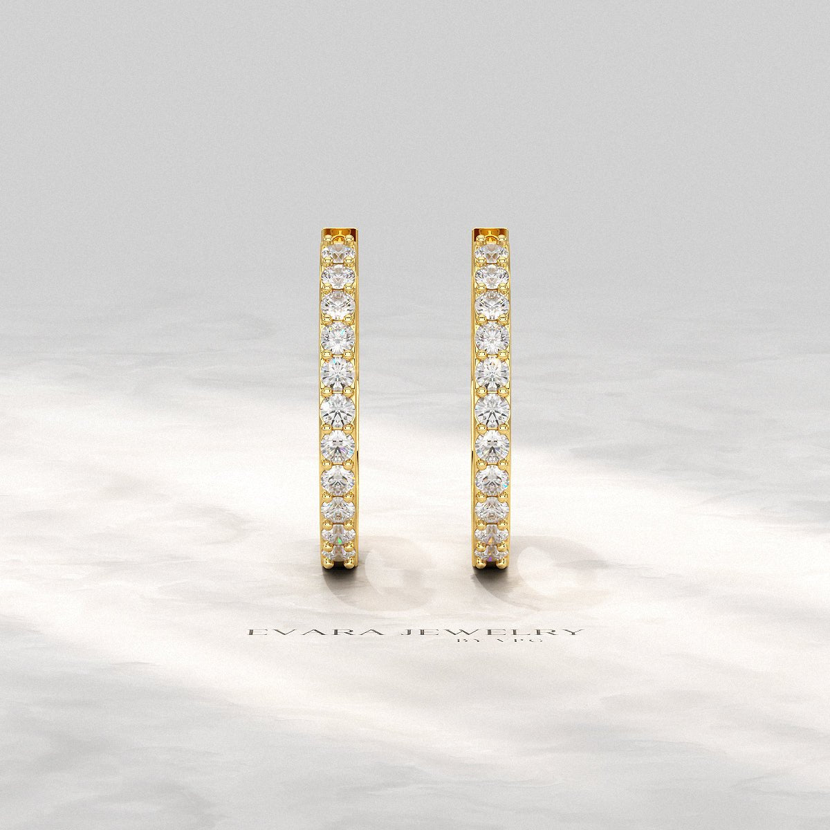 Diamond Half Hoop Earrings for Women