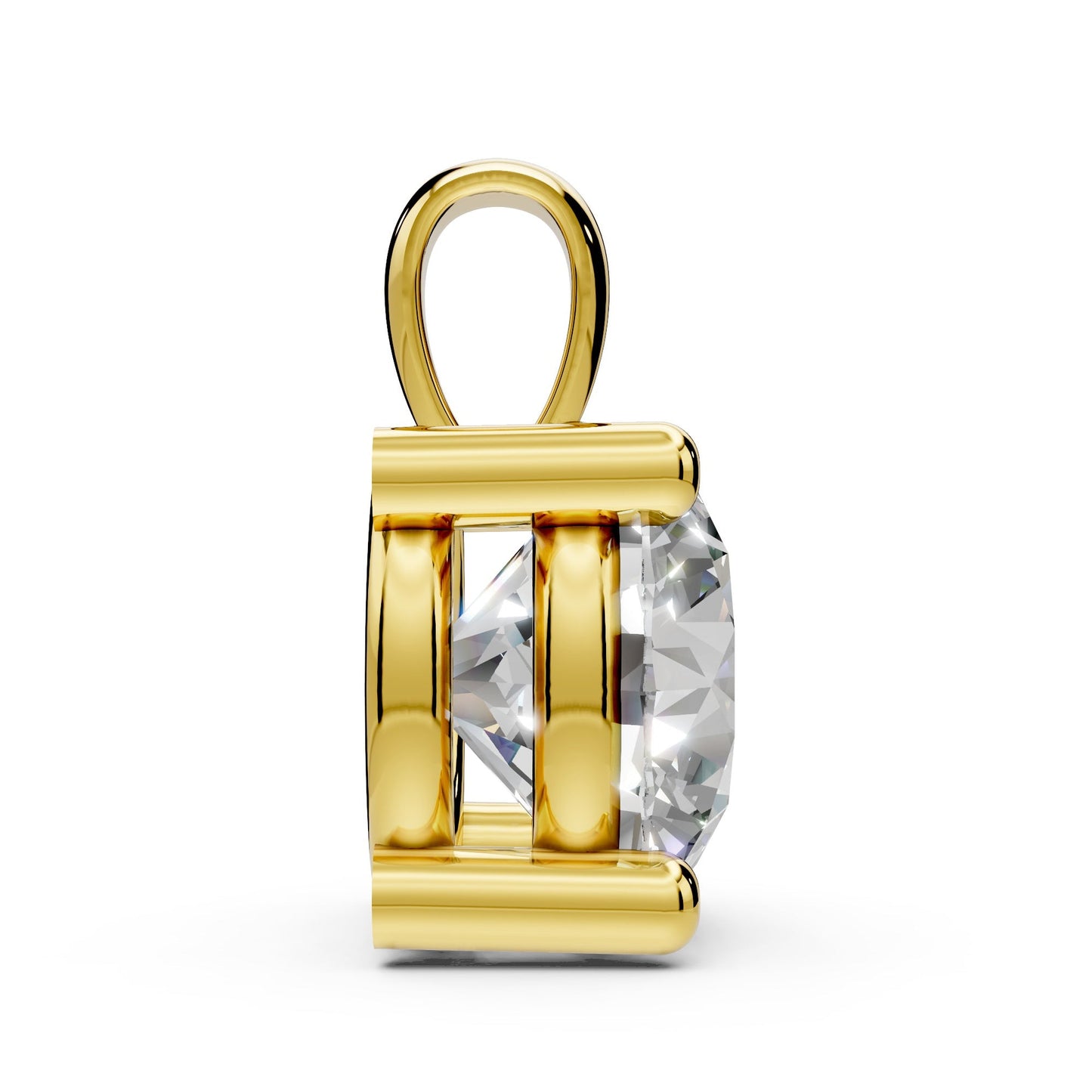 Lab Diamond Solitaire Pendant Round Cut Lab Grown Diamond Bridesmaid Pendant Solid 14K Gold Diamond Pendant Gift For Her
