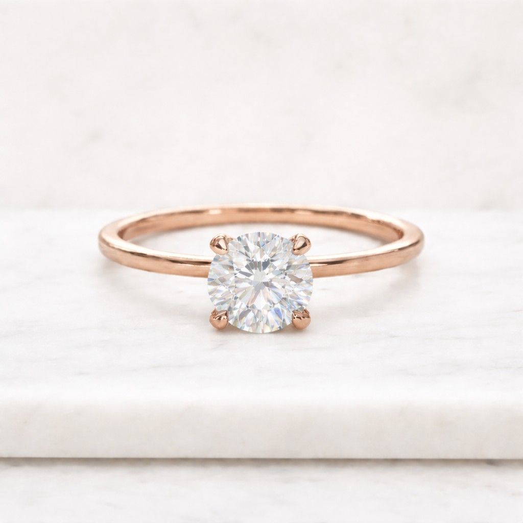 2.50 CT Round Cut Lab Grown Diamond Solitaire Engagement Ring