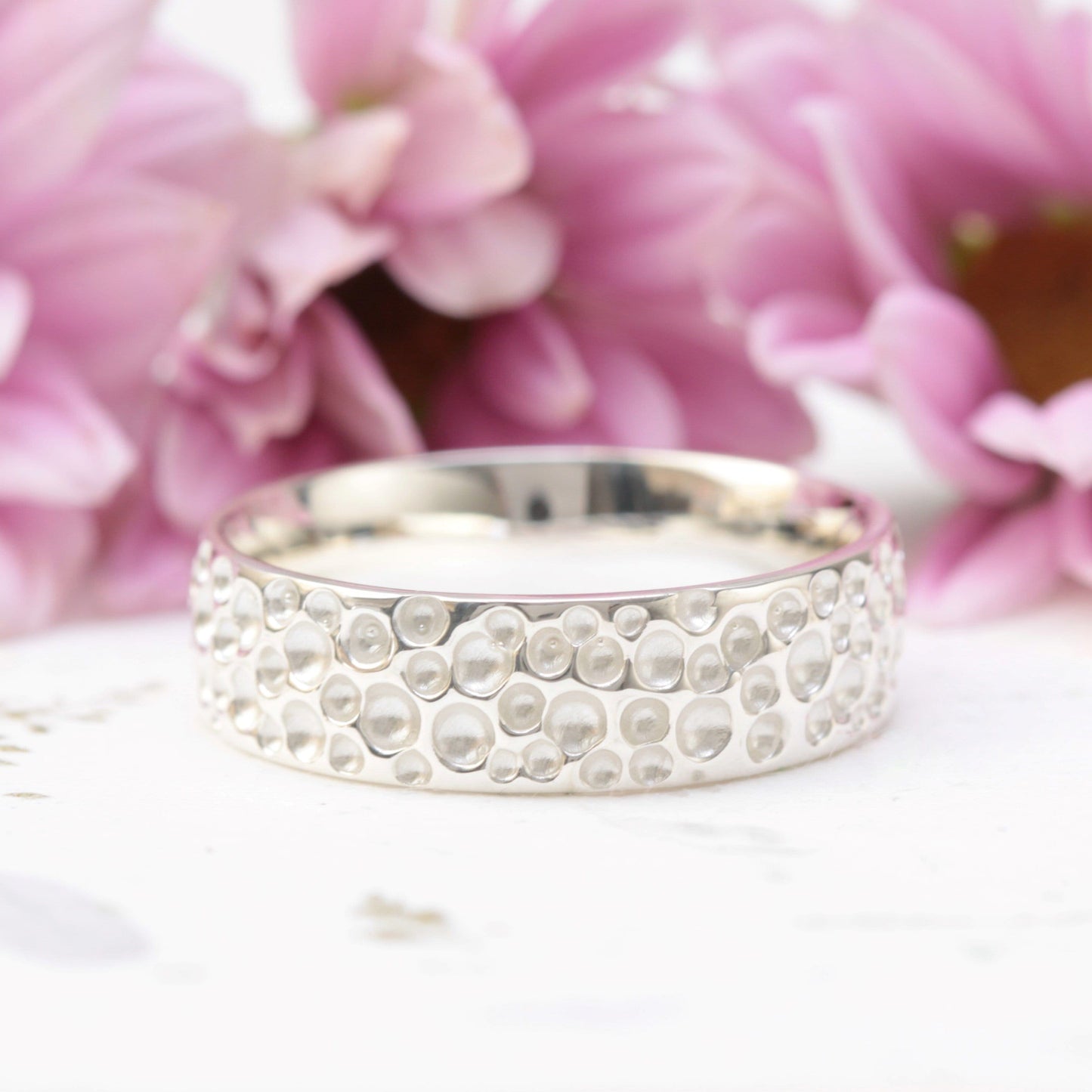 Dimpled Mens Wedding Ring