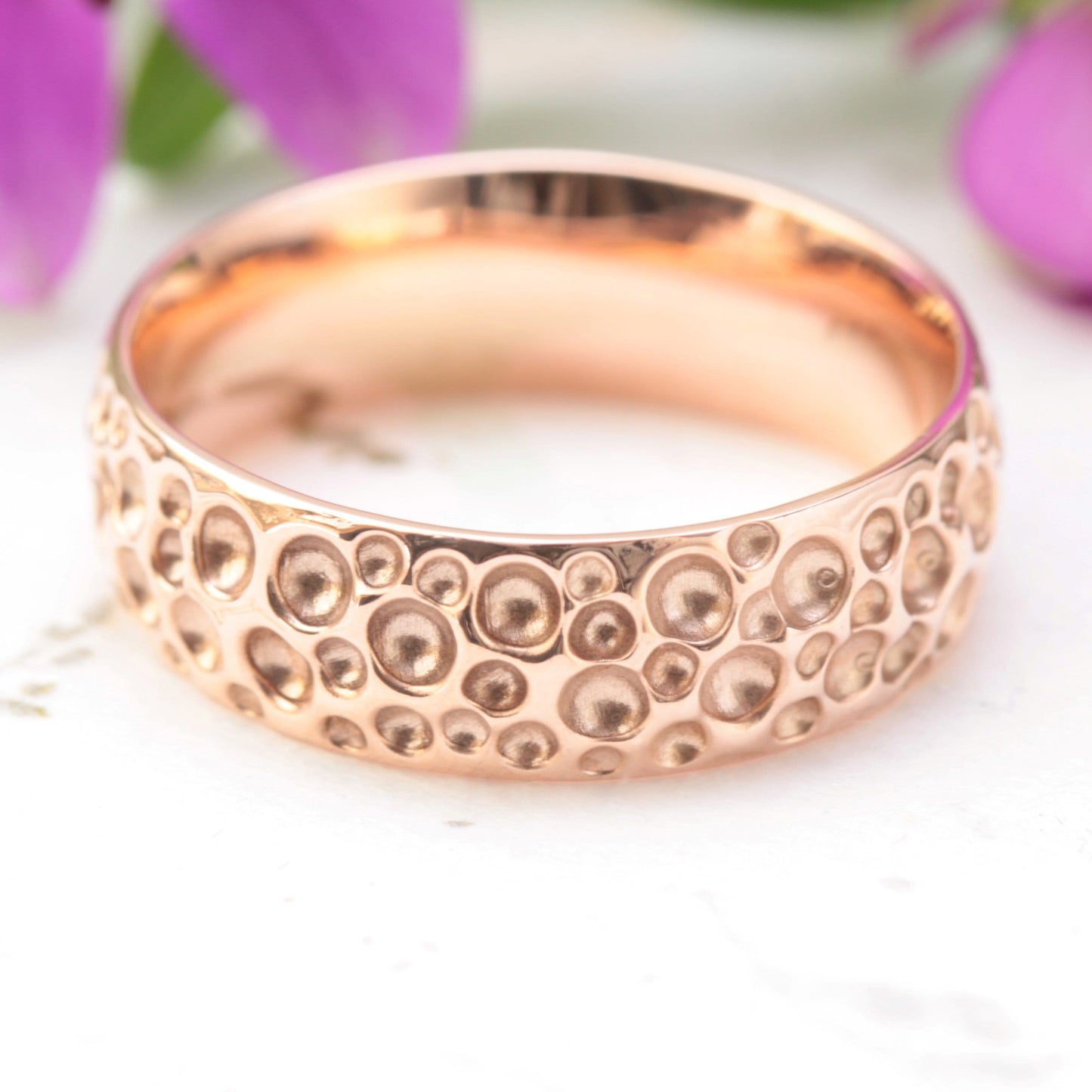 Dimpled Mens Wedding Ring
