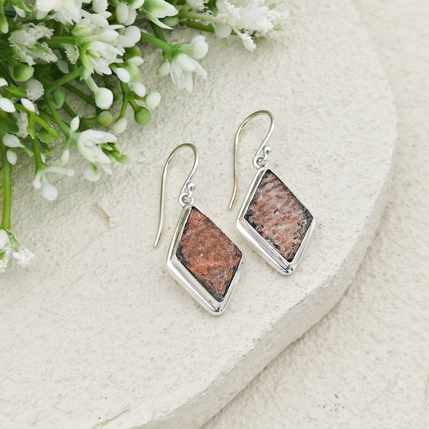 Dinosaur Egg Shell Fossil Earrings | Jurassic Jewellery | Dinosaur Gift | Sterling Silver