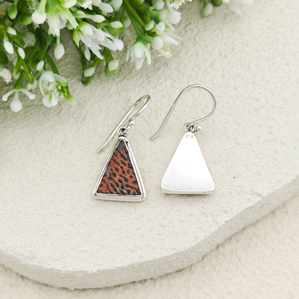 Dinosaur Egg Shell Fossil Earrings | Jurassic Jewellery | Dinosaur Gift | Sterling Silver