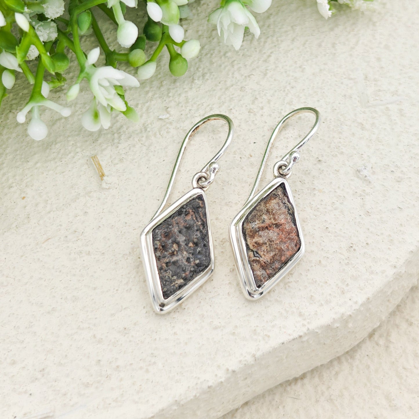 Dinosaur Egg Shell Fossil Earrings | Jurassic Jewellery | Dinosaur Gift | Sterling Silver