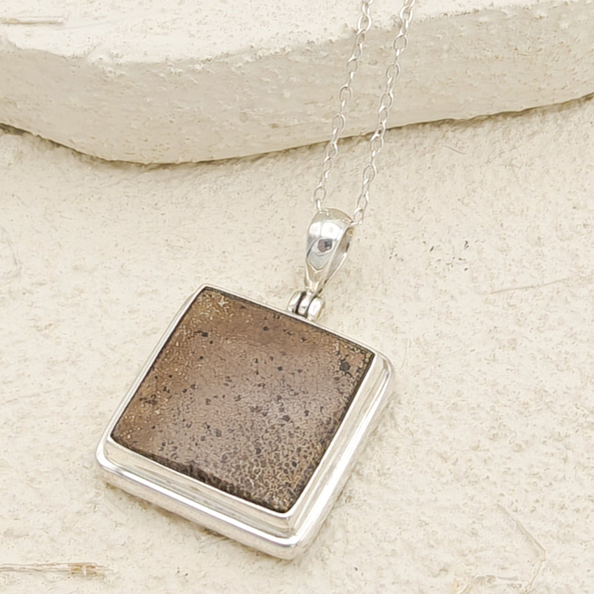 Dinosaur Egg Shell Pendant | Fossil Necklace | Dinosaur Gift | Sterling Silver