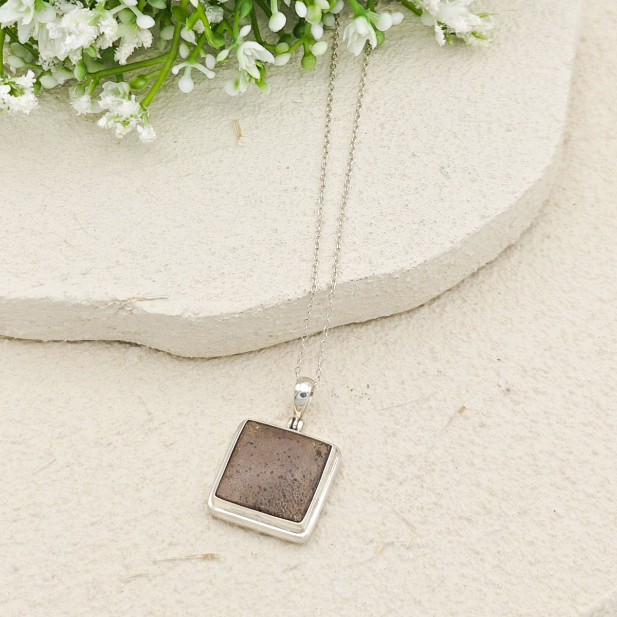 Dinosaur Egg Shell Pendant | Fossil Necklace | Dinosaur Gift | Sterling Silver
