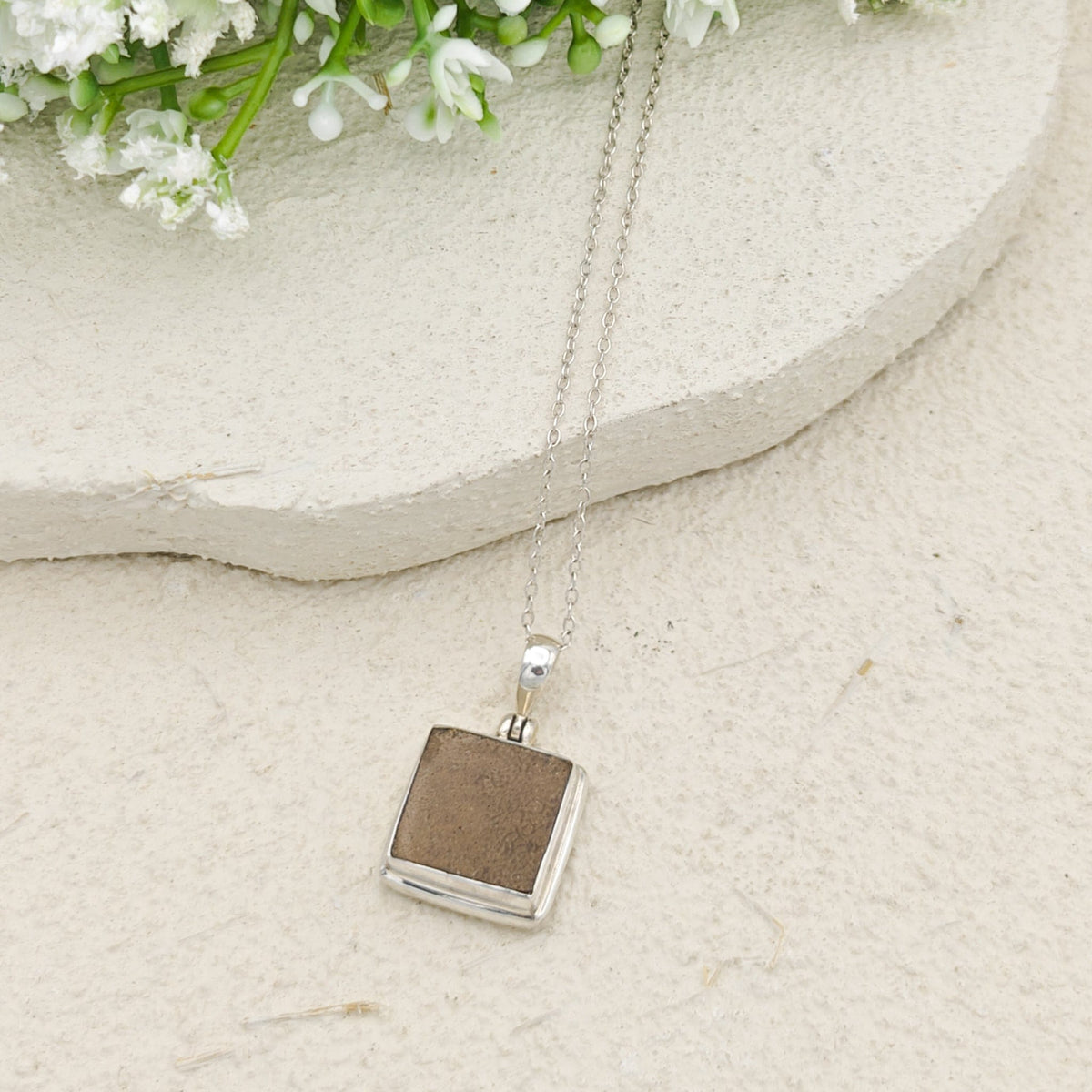 Dinosaur Egg Shell Pendant | Fossil Necklace | Dinosaur Gift | Sterling Silver