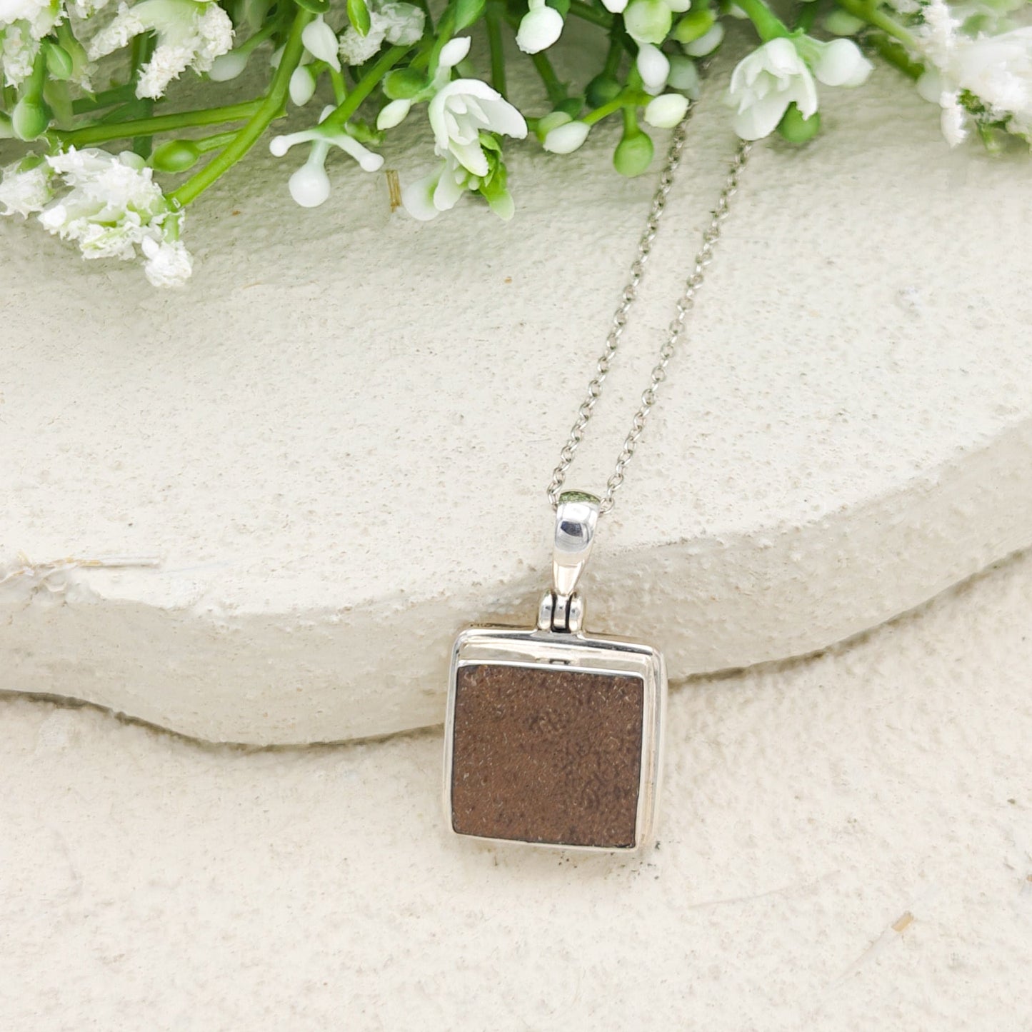 Dinosaur Egg Shell Pendant | Fossil Necklace | Dinosaur Gift | Sterling Silver