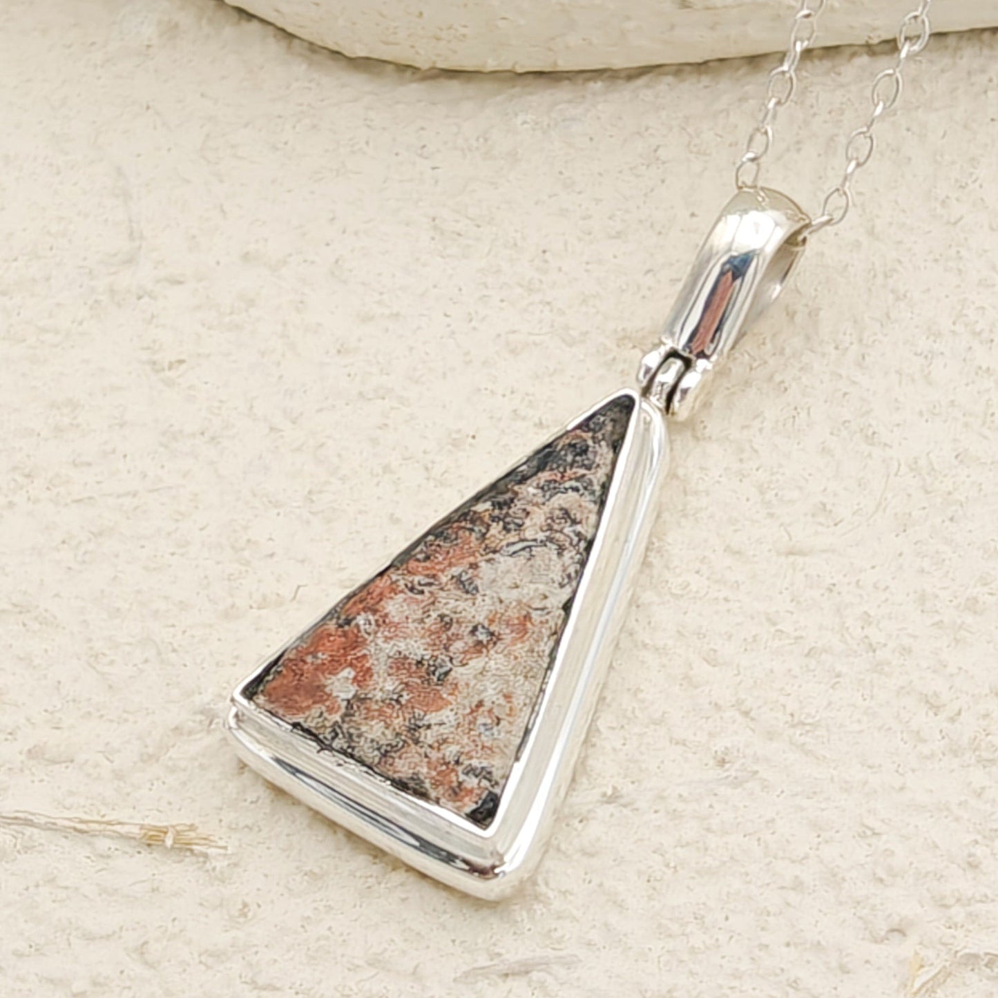 Dinosaur Egg Shell Pendant | Fossil Necklace | Jurassic Gift | Sterling Silver