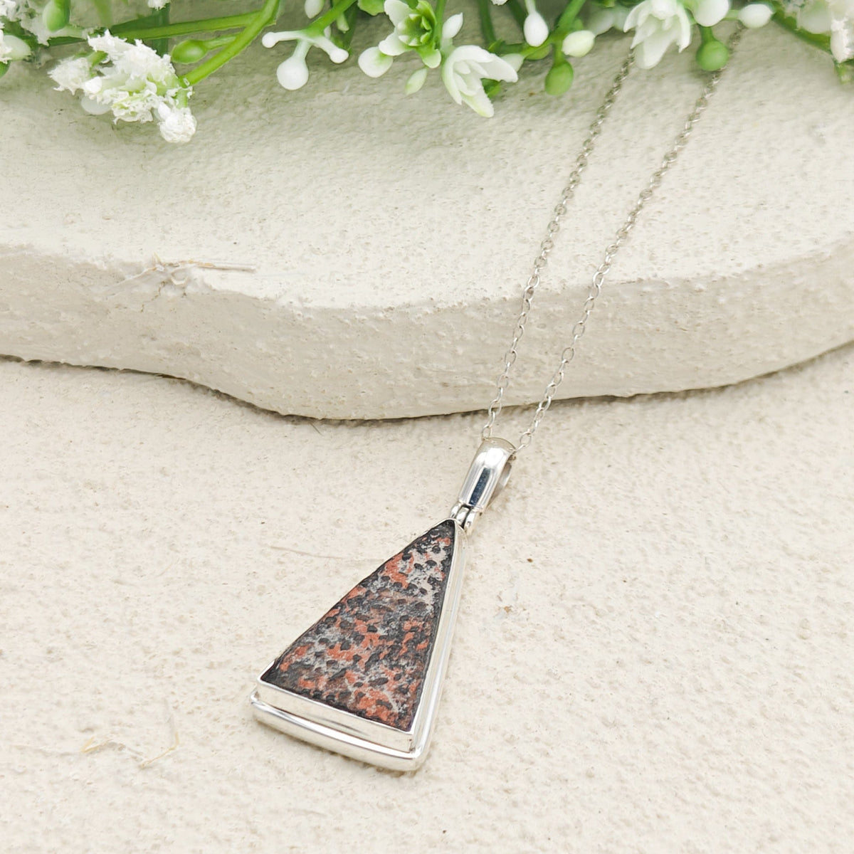 Dinosaur Egg Shell Pendant | Fossil Necklace | Jurassic Gift | Sterling Silver
