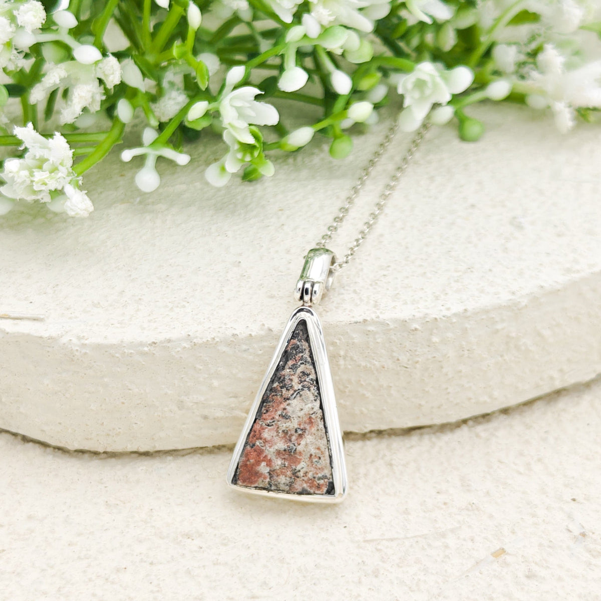 Dinosaur Egg Shell Pendant | Fossil Necklace | Jurassic Gift | Sterling Silver