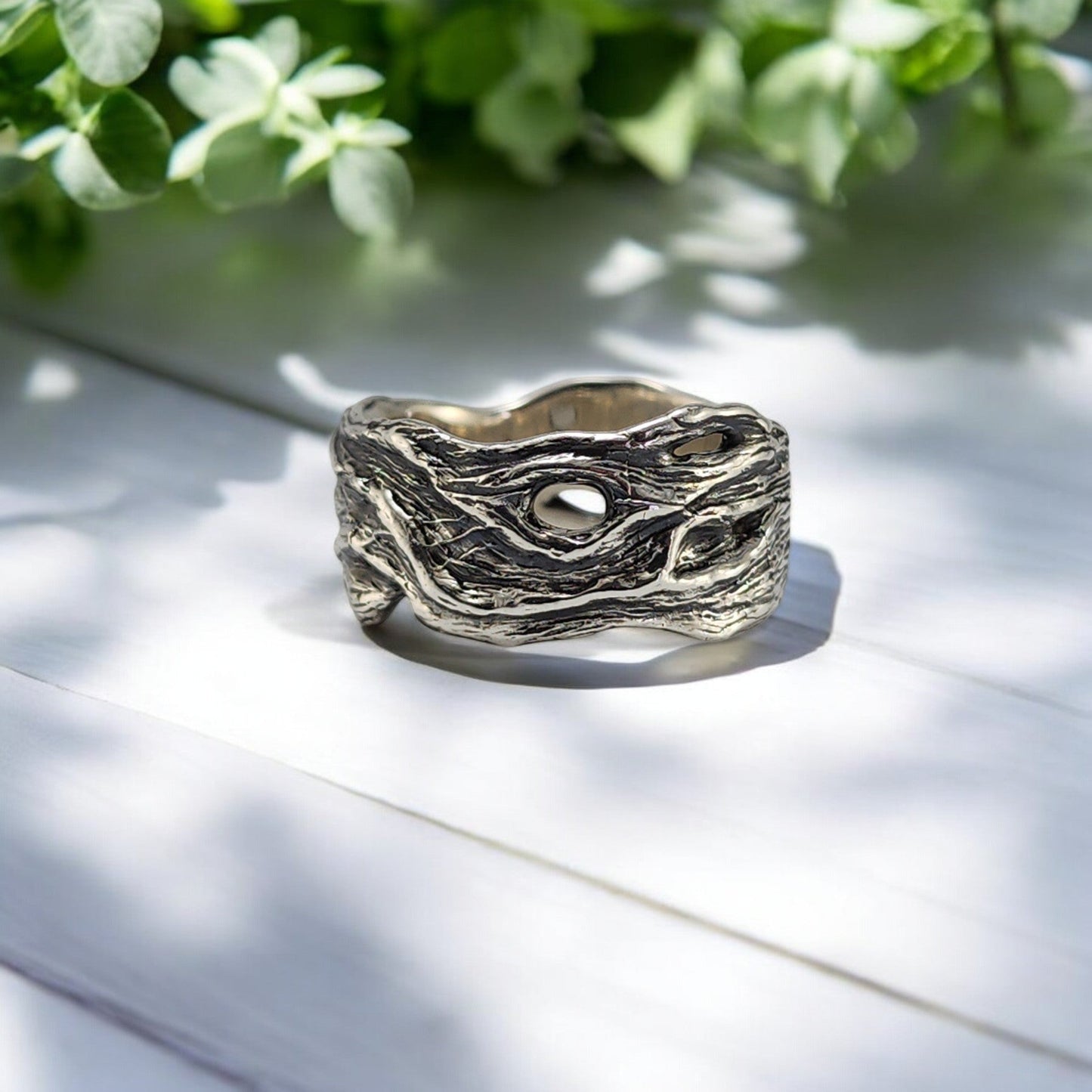 Driftwood Style Band in Sterling Silver