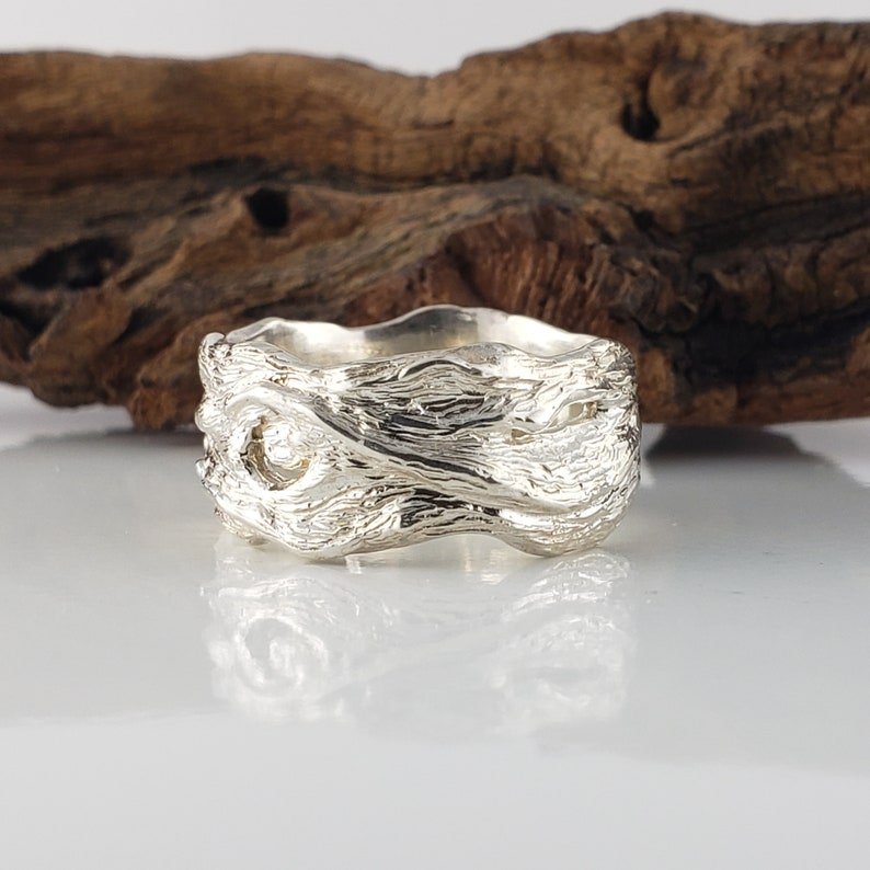 Driftwood Style Band in Sterling Silver
