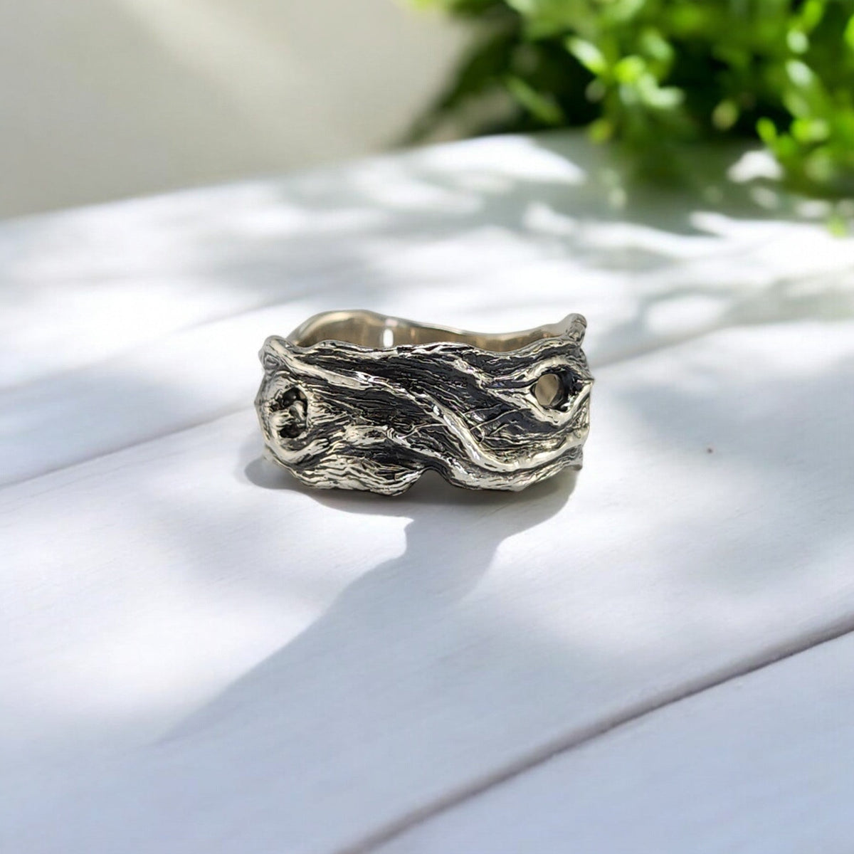 Driftwood Style Band in Sterling Silver