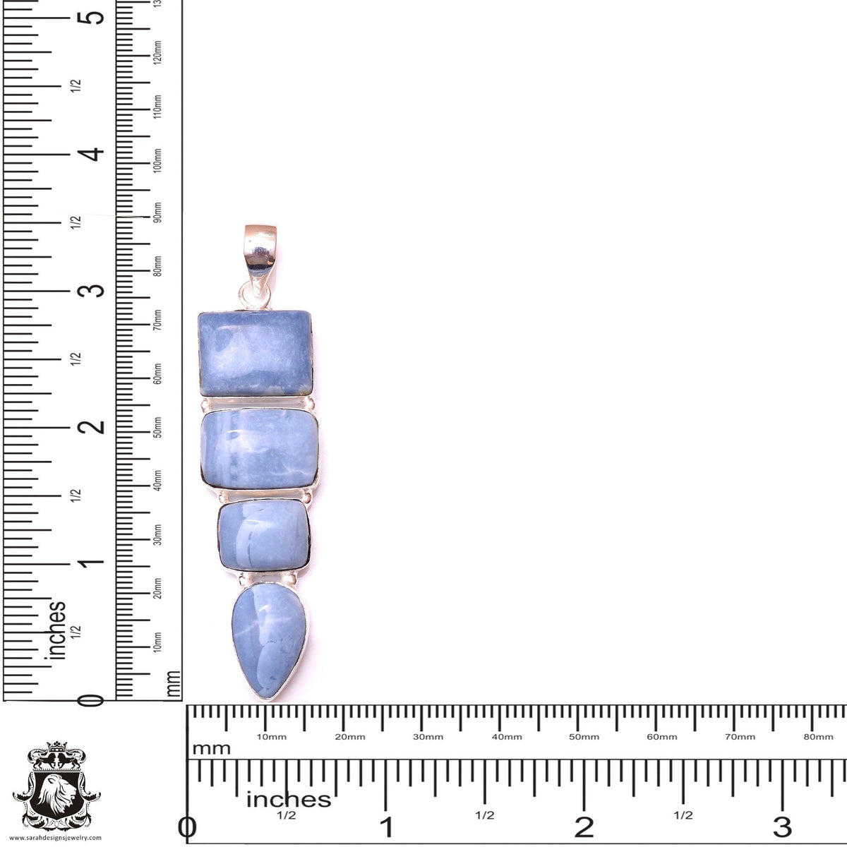 Blue Owyhee Opal Pendant & 3MM Italian Chain P10107