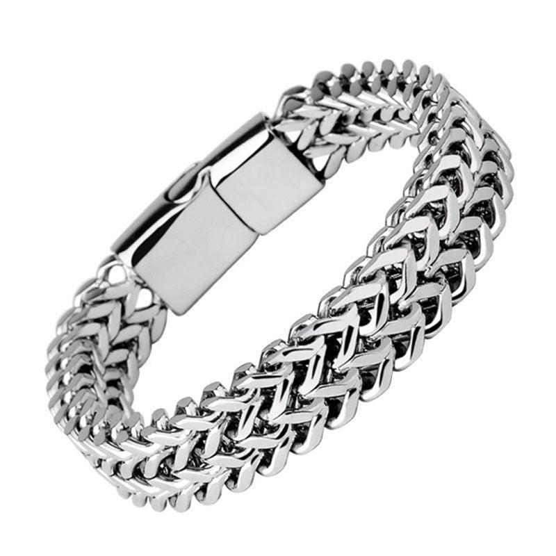 Fortune Jewel Fish Scale Magnetic Buckle Titanium Steel Balance Bracelet Bangle