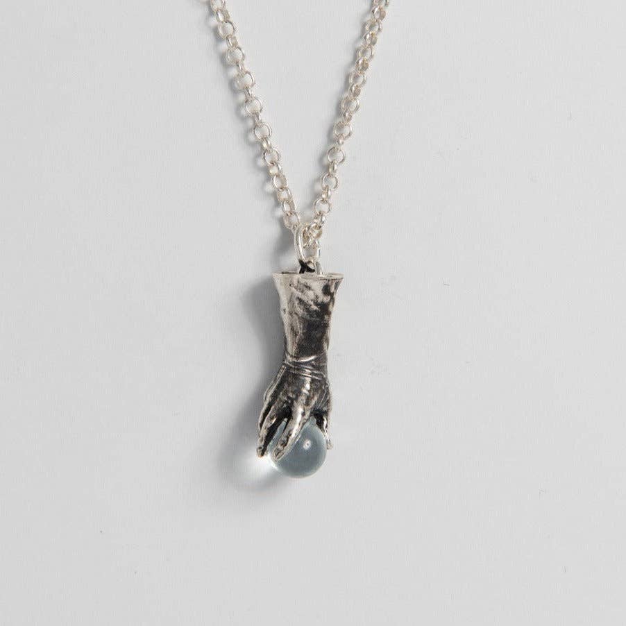 Labyrinth Goblin Kings Crystal Ball Necklace: 925 Sterling Silver / Silver