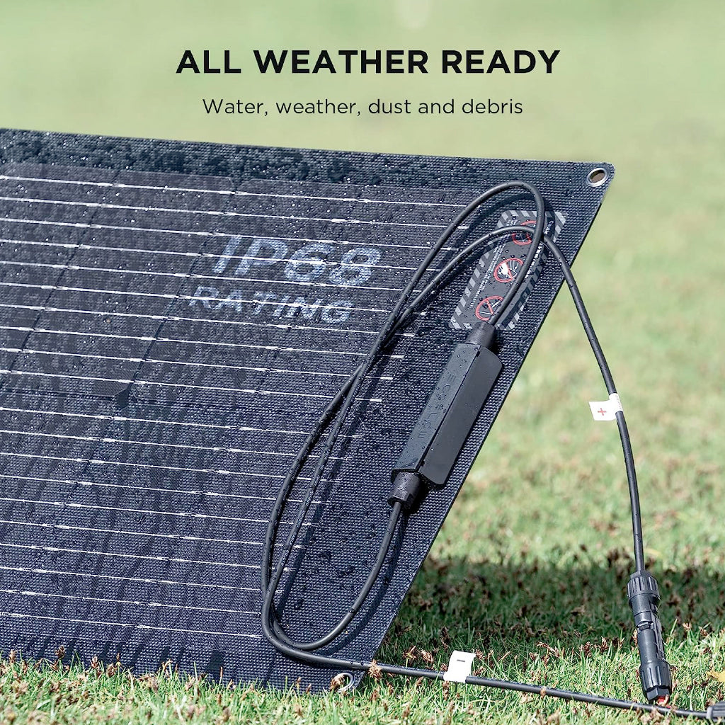 EcoFlow 110W Portable Solar Panel Foldable Self Support All Weather Ready Solar Panel Board With Carry Case IP68 Waterproof Monocrystalline Silicon