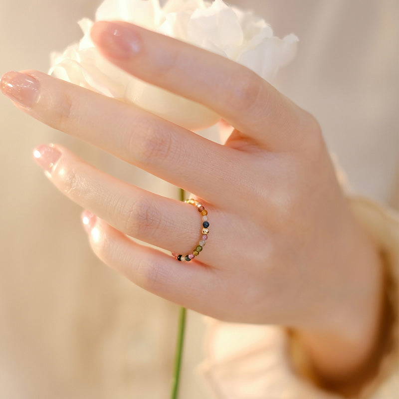 Fortune Jewel Natural Tourmaline Positive Love Ring