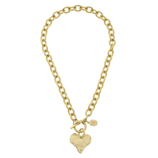 Susan Shaw Heart Toggle Necklace
