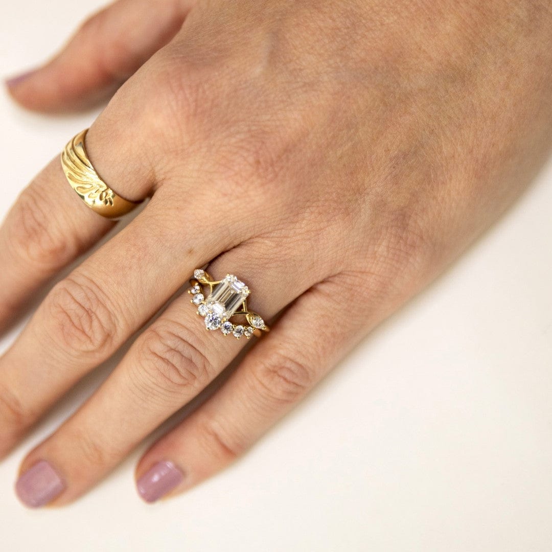 Spellbound Emerald Cut Lab Diamond Engagement Ring